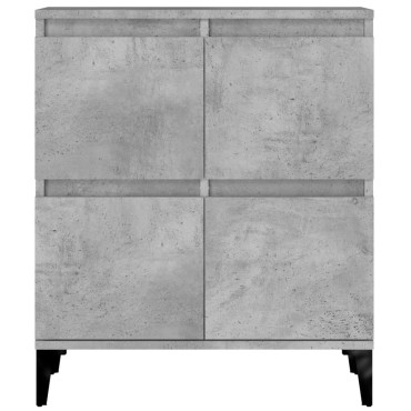 vidaXL Ντουλάπια 3 τεμ. Γκρι Σκυροδέματος 60x35x70cm Επεξεργ. Ξύλο