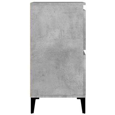 vidaXL Ντουλάπια 3 τεμ. Γκρι Σκυροδέματος 60x35x70cm Επεξεργ. Ξύλο
