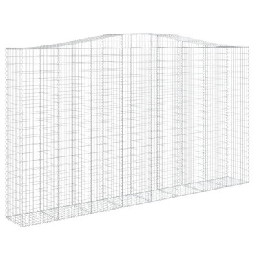 vidaXL Συρματοκιβώτια Τοξωτά 3 τεμ. 400x50x220/240 εκ. Γαλβαν. Ατσάλι