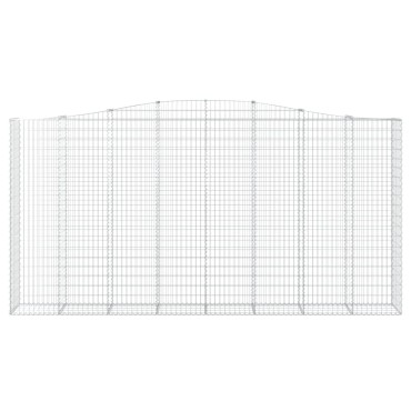 vidaXL Συρματοκιβώτια Τοξωτά 2 τεμ. 400x50x200/220 εκ. Γαλβαν. Ατσάλι