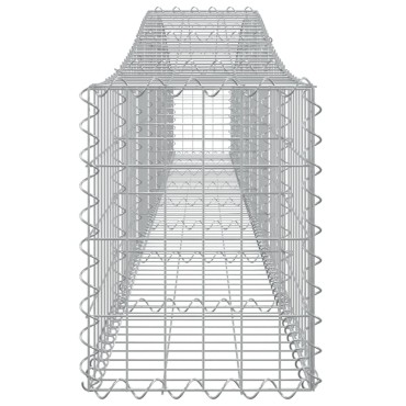 vidaXL Συρματοκιβώτια Τοξωτά 3 τεμ. 400x30x40/60 εκ. Γαλβαν. Ατσάλι