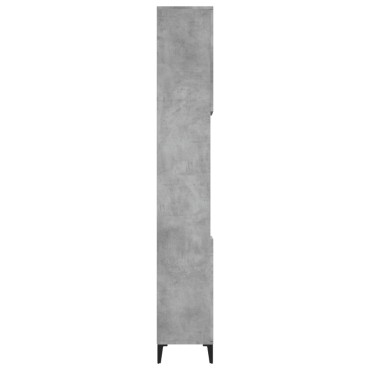 vidaXL Ντουλάπι Μπάνιου Γκρι Σκυροδέματος 30x30x190cm Επεξ. Ξύλο 1 τεμ.