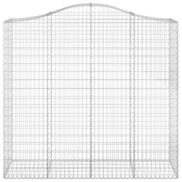 vidaXL Συρματοκιβώτια Τοξωτά 11 τεμ. 200x50x180/200 εκ. Γαλβαν. Ατσάλι