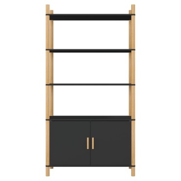 vidaXL Ντουλάπι Μαύρο 80x40x153cm από Επεξεργασμένο Ξύλο 1 τεμ.