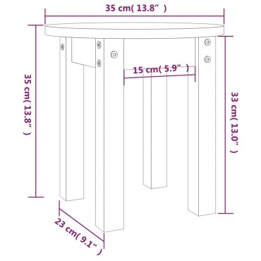 vidaXL Τραπεζάκι Σαλονιού Καφέ Μελί 35x35cm Μασίφ Ξύλο Πεύκου 1 τεμ.