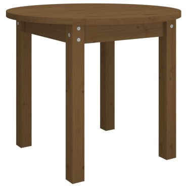 vidaXL Τραπεζάκι Σαλονιού Καφέ Μελί 55x45cm Μασίφ Ξύλο Πεύκου 1 τεμ.