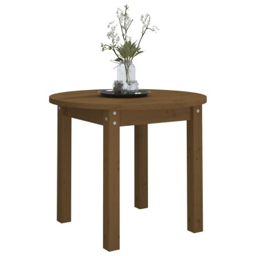 vidaXL Τραπεζάκι Σαλονιού Καφέ Μελί 55x45cm Μασίφ Ξύλο Πεύκου 1 τεμ.