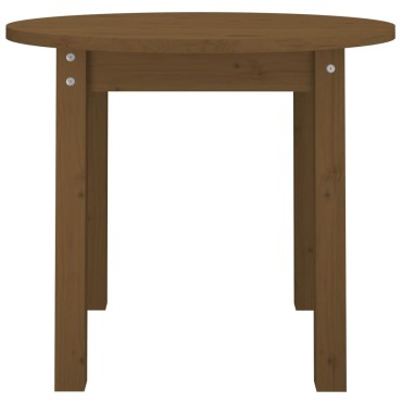 vidaXL Τραπεζάκι Σαλονιού Καφέ Μελί 55x45cm Μασίφ Ξύλο Πεύκου 1 τεμ.