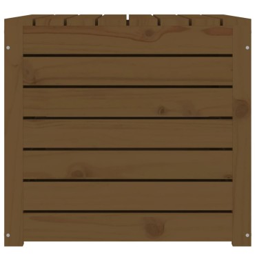 vidaXL Μπαούλο Κήπου Μελί Καφέ 101x50,5x46,5cm Μασίφ Ξύλο Πεύκου 1 τεμ.