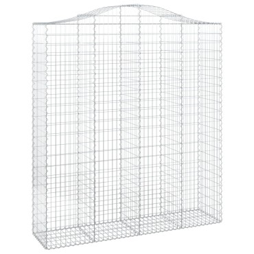 vidaXL Συρματοκιβώτια Τοξωτά 4 τεμ. 200x50x220/240 εκ. Γαλβαν. Ατσάλι