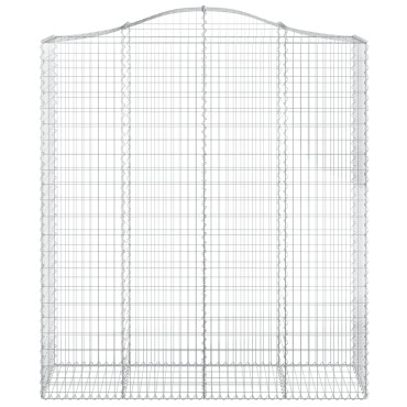vidaXL Συρματοκιβώτια Τοξωτά 4 τεμ. 200x50x220/240 εκ. Γαλβαν. Ατσάλι