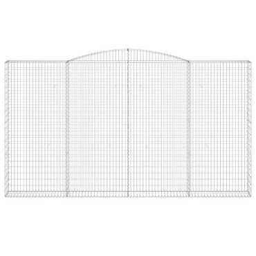 vidaXL Συρματοκιβώτιο Τοξωτό 400x30x220/240εκ. από Γαλβανισμένο Χάλυβα