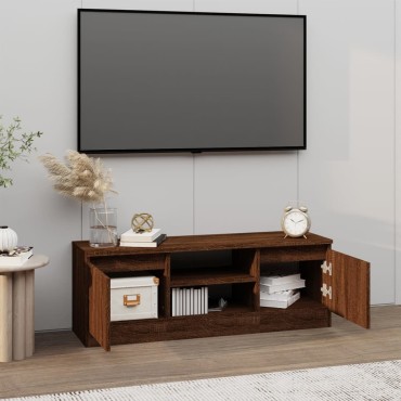 vidaXL Έπιπλο Τηλεόρασης με Πόρτα Καφέ Δρυς 102x30x36cm
