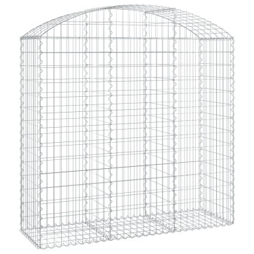 vidaXL Συρματοκιβώτιο Τοξωτό 150x50x140/160εκ. από Γαλβανισμένο Χάλυβα