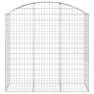 vidaXL Συρματοκιβώτιο Τοξωτό 150x50x140/160εκ. από Γαλβανισμένο Χάλυβα
