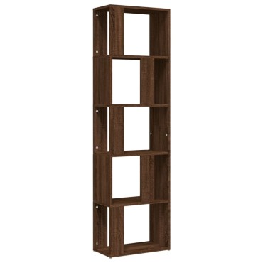 vidaXL Βιβλιοθήκη Καφέ Δρυς 45x24x160cm από Επεξεργασμένο Ξύλο 1 τεμ.