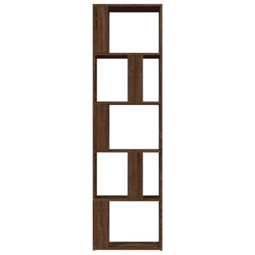 vidaXL Βιβλιοθήκη Καφέ Δρυς 45x24x160cm από Επεξεργασμένο Ξύλο 1 τεμ.