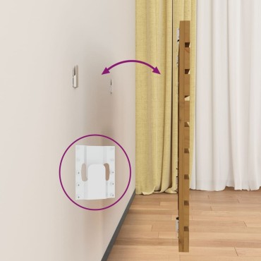 vidaXL Κεφαλάρι Τοίχου Μελί 96x3x63cm από Μασίφ Ξύλο Πεύκου 1 τεμ.