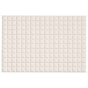vidaXL Κουβέρτα Βαρύτητας Ανοιχτό Κρεμ 120 x 180 εκ. 9 κ. Υφασμάτινη