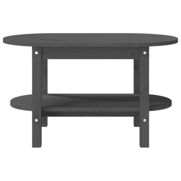 vidaXL Τραπεζάκι Σαλονιού Γκρι 80x45x45cm από Μασίφ Ξύλο Πεύκου 1 τεμ.