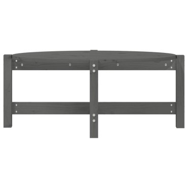 vidaXL Τραπεζάκι Σαλονιού Γκρι 87x48x35cm από Μασίφ Ξύλο Πεύκου 1 τεμ.