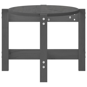 vidaXL Τραπεζάκι Σαλονιού Γκρι 87x48x35cm από Μασίφ Ξύλο Πεύκου 1 τεμ.