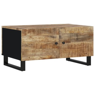 vidaXL Τραπεζάκι Σαλονιού 80x50x40cm Μασίφ Ξύλο Μάνγκο & Επεξ. Ξύλο 1 τεμ.