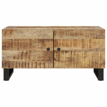 vidaXL Τραπεζάκι Σαλονιού 80x50x40cm Μασίφ Ξύλο Μάνγκο & Επεξ. Ξύλο 1 τεμ.