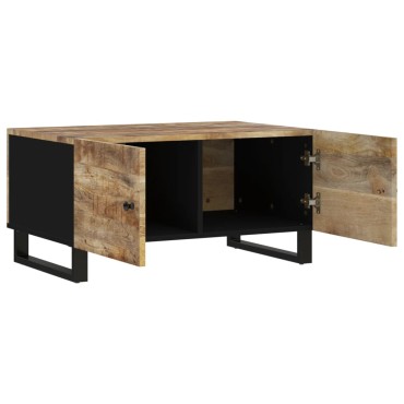 vidaXL Τραπεζάκι Σαλονιού 80x50x40cm Μασίφ Ξύλο Μάνγκο & Επεξ. Ξύλο 1 τεμ.