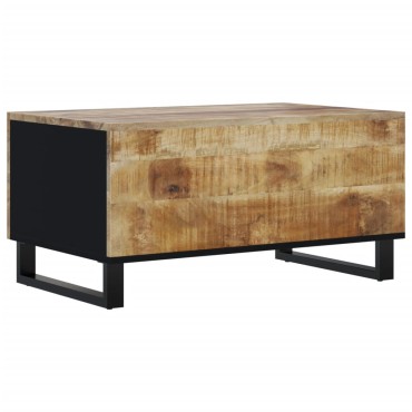 vidaXL Τραπεζάκι Σαλονιού 80x50x40cm Μασίφ Ξύλο Μάνγκο & Επεξ. Ξύλο 1 τεμ.