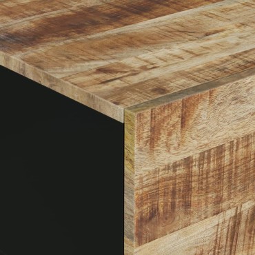 vidaXL Τραπεζάκι Σαλονιού 80x50x40cm Μασίφ Ξύλο Μάνγκο & Επεξ. Ξύλο 1 τεμ.
