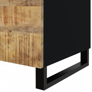 vidaXL Τραπεζάκι Σαλονιού 80x50x40cm Μασίφ Ξύλο Μάνγκο & Επεξ. Ξύλο 1 τεμ.