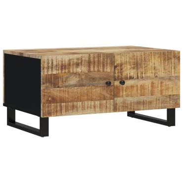 vidaXL Τραπεζάκι Σαλονιού 80x50x40cm Μασίφ Ξύλο Μάνγκο & Επεξ. Ξύλο 1 τεμ.