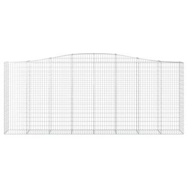 vidaXL Συρματοκιβώτια Τοξωτά 8 τεμ. 400x50x160/180 εκ. Γαλβαν. Ατσάλι