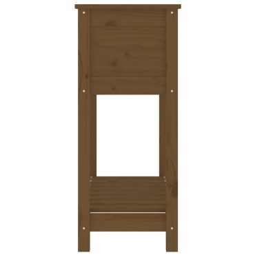 vidaXL Ζαρντινιέρα με Ράφι Μελί 82,5x34,5x81 εκ. από Μασίφ Ξύλο Πεύκου