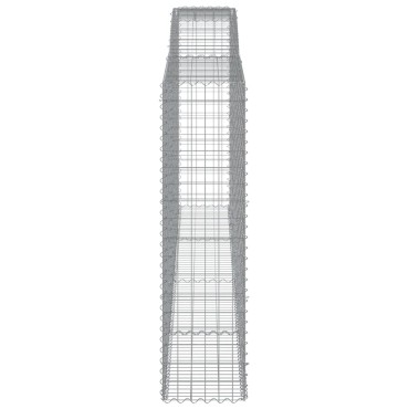 vidaXL Συρματοκιβώτια Τοξωτά 3 τεμ. 400x50x180/200 εκ. Γαλβαν. Ατσάλι