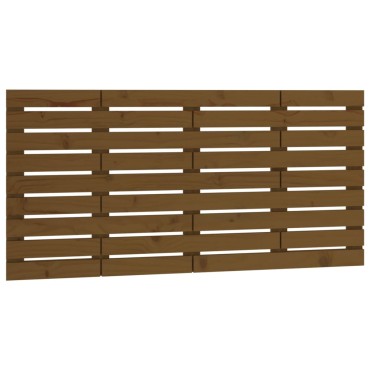vidaXL Κεφαλάρι Τοίχου Μελί 146x3x63cm από Μασίφ Ξύλο Πεύκου 1 τεμ.