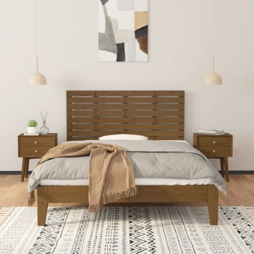 vidaXL Κεφαλάρι Τοίχου Μελί 146x3x63cm από Μασίφ Ξύλο Πεύκου 1 τεμ.