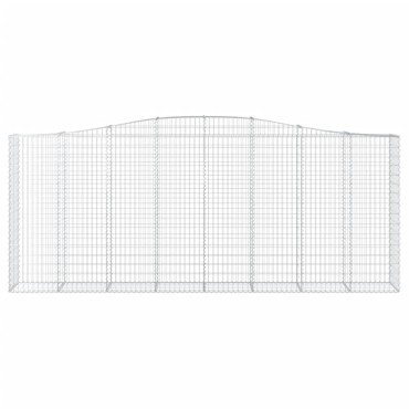 vidaXL Συρματοκιβώτια Τοξωτά 7 τεμ. 400x50x160/180 εκ. Γαλβαν. Ατσάλι