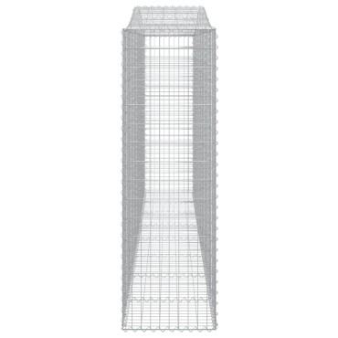 vidaXL Συρματοκιβώτια Τοξωτά 7 τεμ. 400x50x160/180 εκ. Γαλβαν. Ατσάλι