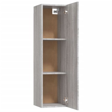 vidaXL Έπιπλα Τηλεόρασης Επιτοίχια 2 τεμ. Γκρι Sonoma 30,5x30x110cm