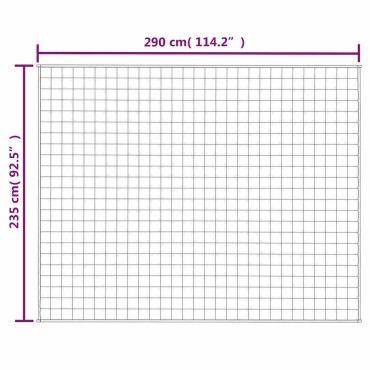 vidaXL Κουβέρτα Βαρύτητας Γκρι 235 x 290 εκ. 11 κ. Υφασμάτινη