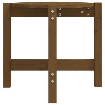 vidaXL Τραπεζάκι Σαλονιού Καφέ Μελί 52,5x45cm Μασίφ Ξύλο Πεύκου 1 τεμ.