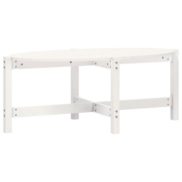 vidaXL Τραπεζάκι Σαλονιού Λευκό 118x63x45cm από Μασίφ Ξύλο Πεύκου 1 τεμ.
