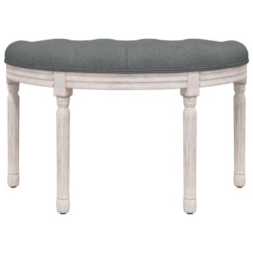 vidaXL Πάγκος Σκούρο Γκρι 81,5x41x49cm Υφασμάτινος 1 τεμ.