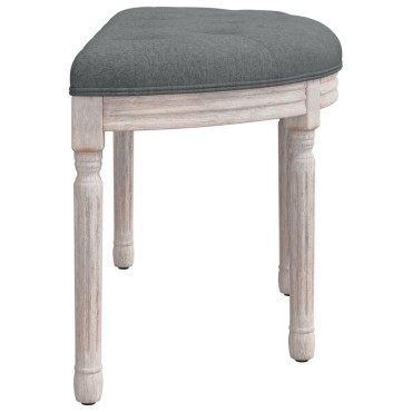 vidaXL Πάγκος Σκούρο Γκρι 81,5x41x49cm Υφασμάτινος 1 τεμ.