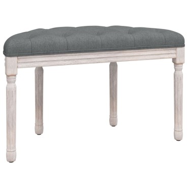 vidaXL Πάγκος Σκούρο Γκρι 81,5x41x49cm Υφασμάτινος 1 τεμ.