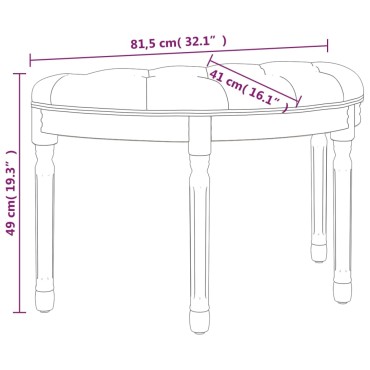vidaXL Πάγκος Σκούρο Γκρι 81,5x41x49cm Υφασμάτινος 1 τεμ.