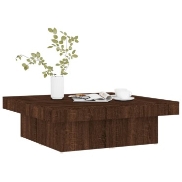 vidaXL Τραπεζάκι Σαλονιού Καφέ Δρυς 90x90x28cm Επεξεργασμένο Ξύλο 1 τεμ.