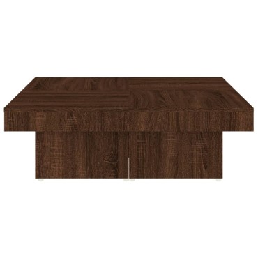 vidaXL Τραπεζάκι Σαλονιού Καφέ Δρυς 90x90x28cm Επεξεργασμένο Ξύλο 1 τεμ.